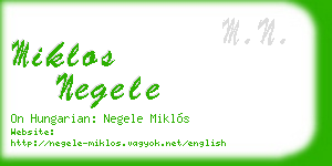 miklos negele business card